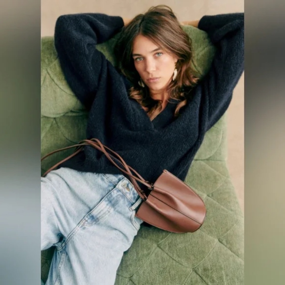 Sezane Cody Jumper Sweater Navy Blue Size Small - Picture 11 of 12